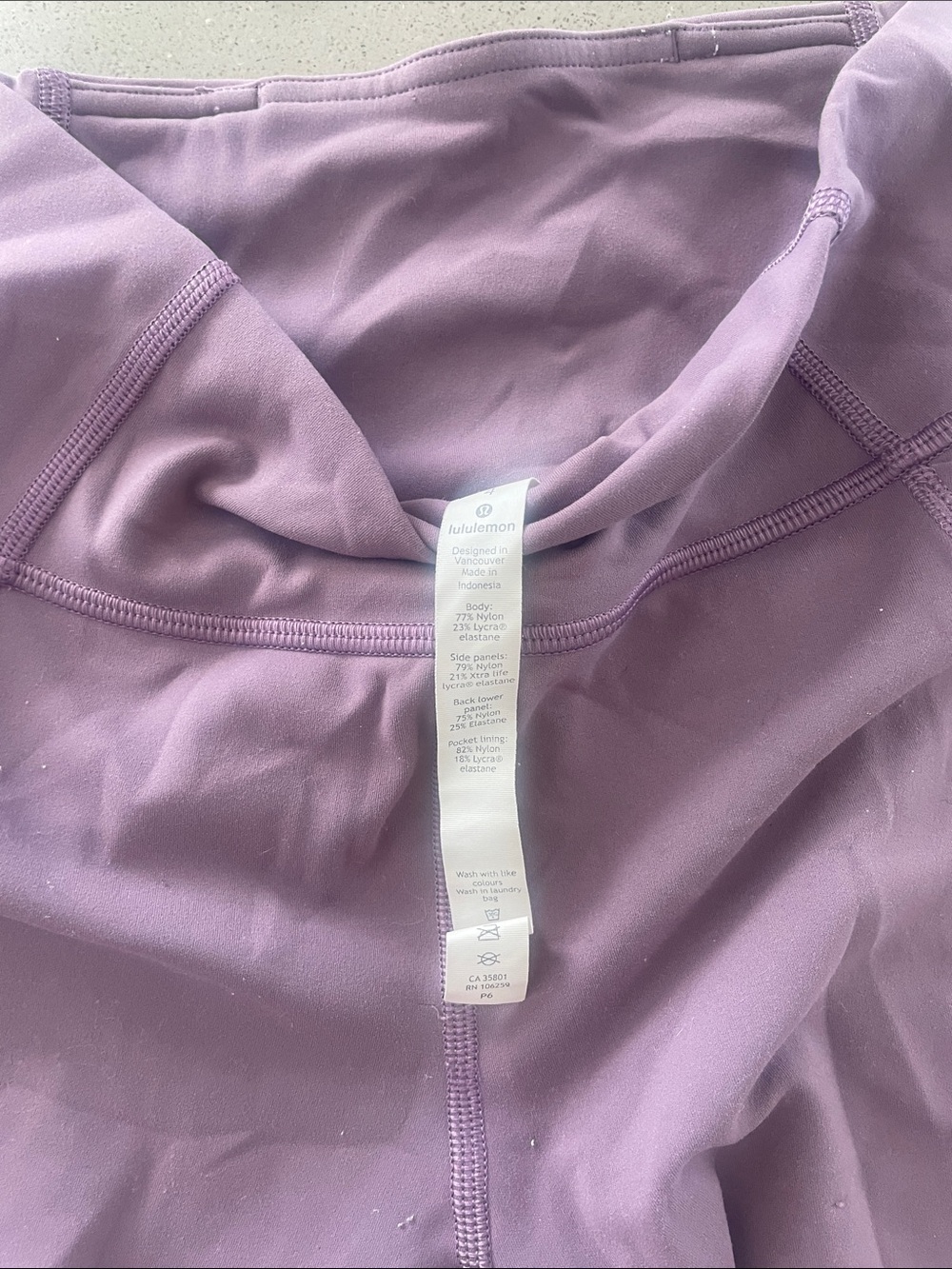 lululemon athletica Kids Purple Active Leggings - Picture 3 of 4